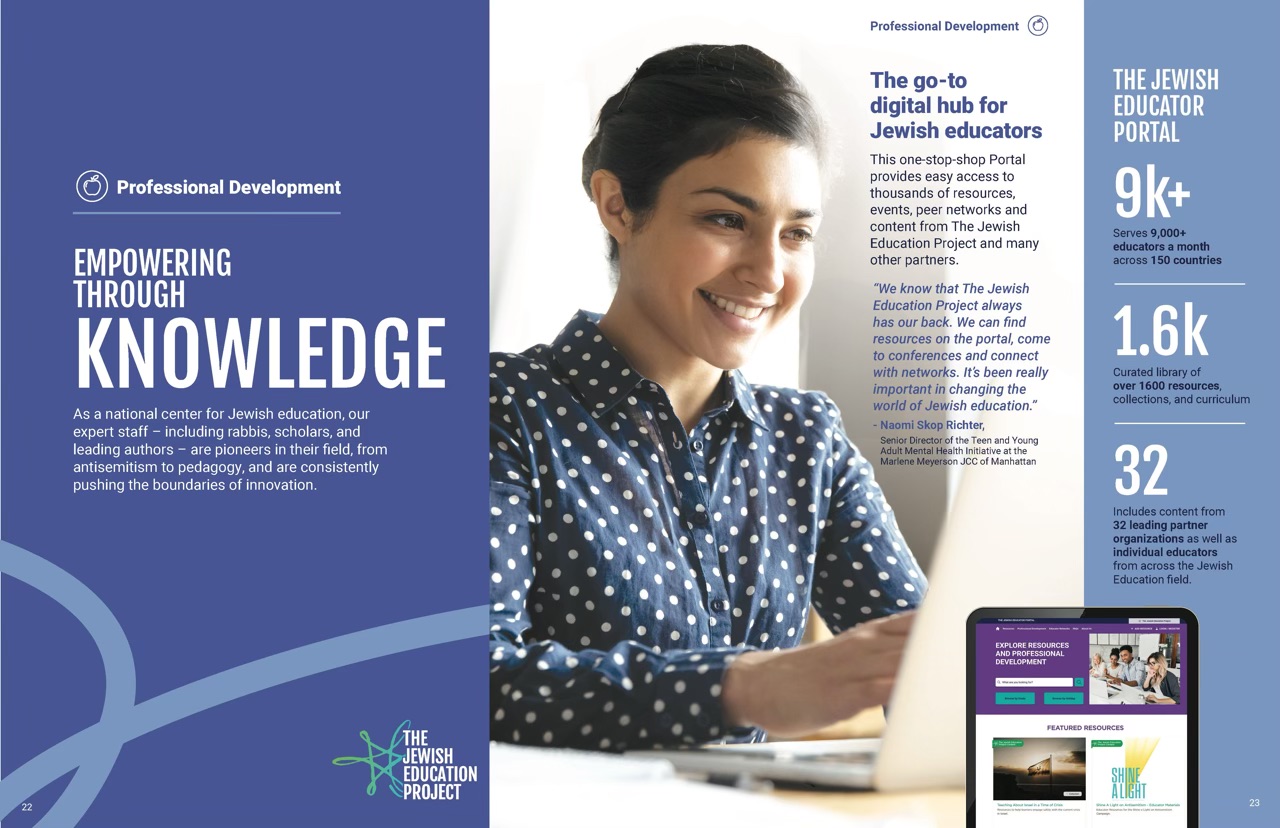 The Jewish Education Project- Prospectus Design 3